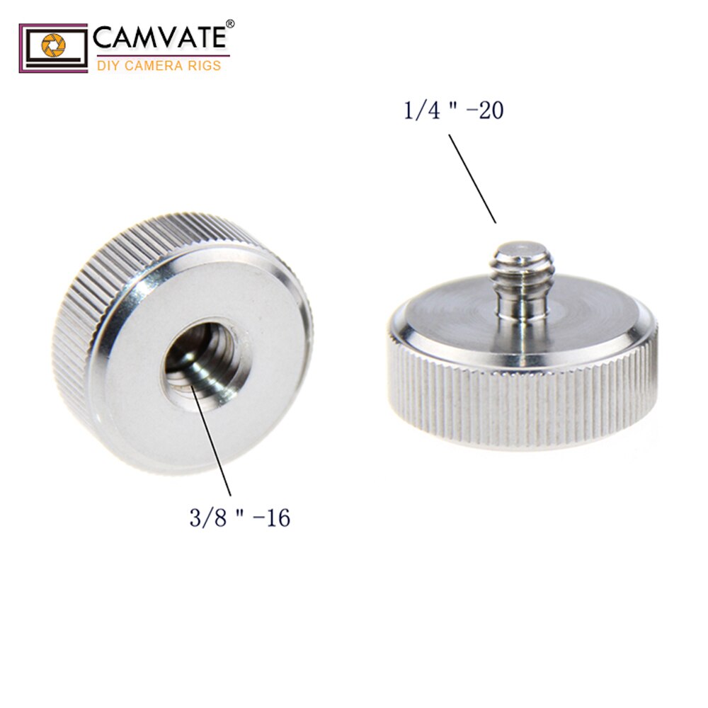 CAMVATE 2x Tripod Thread Adapter w/ 1/4" Male to 3... Grandado