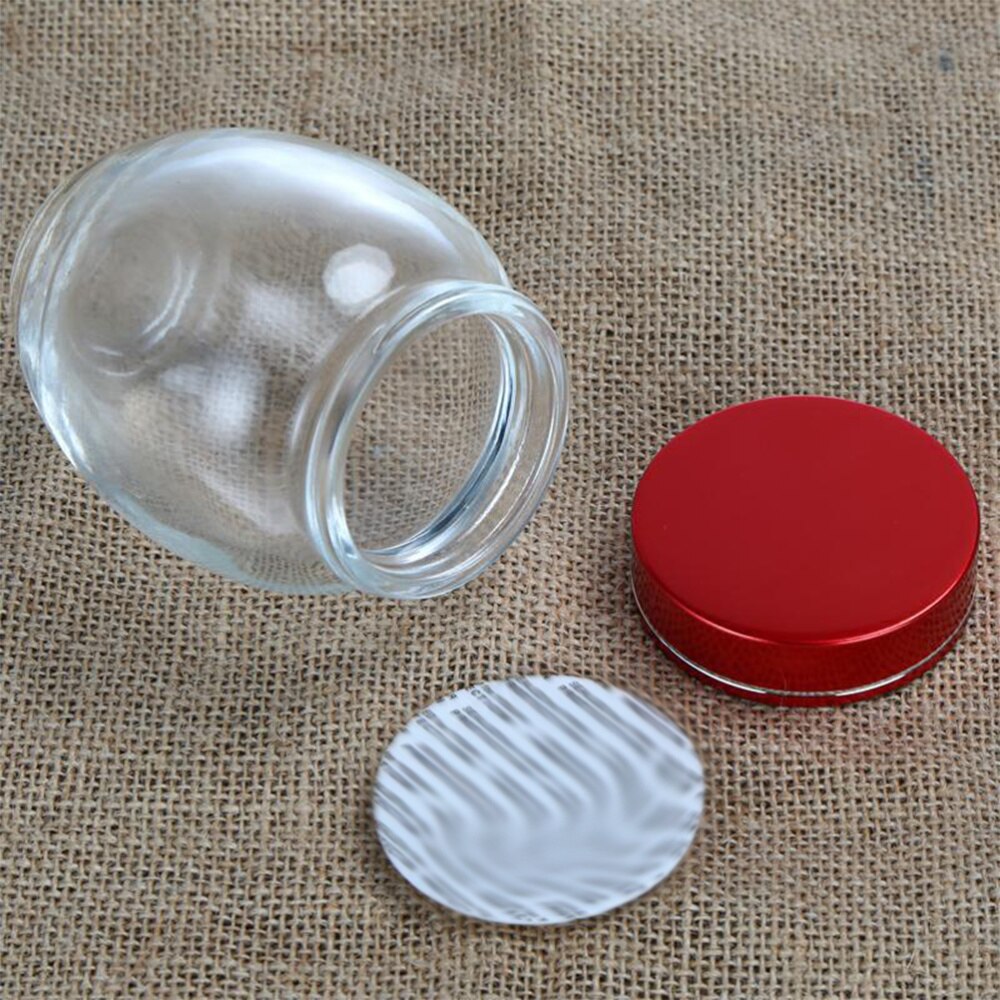 Bote de cristal para miel con tapa de aluminio, tarro transparente para mermelada, para uso doméstico para cocina, 2 uds., 200ml (tapa de Color aleatorio)