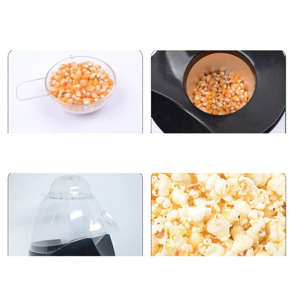 Popcorn maskine luft popcorn maker bred kaliber med kop mini elektrisk majsmaskine eu hjem