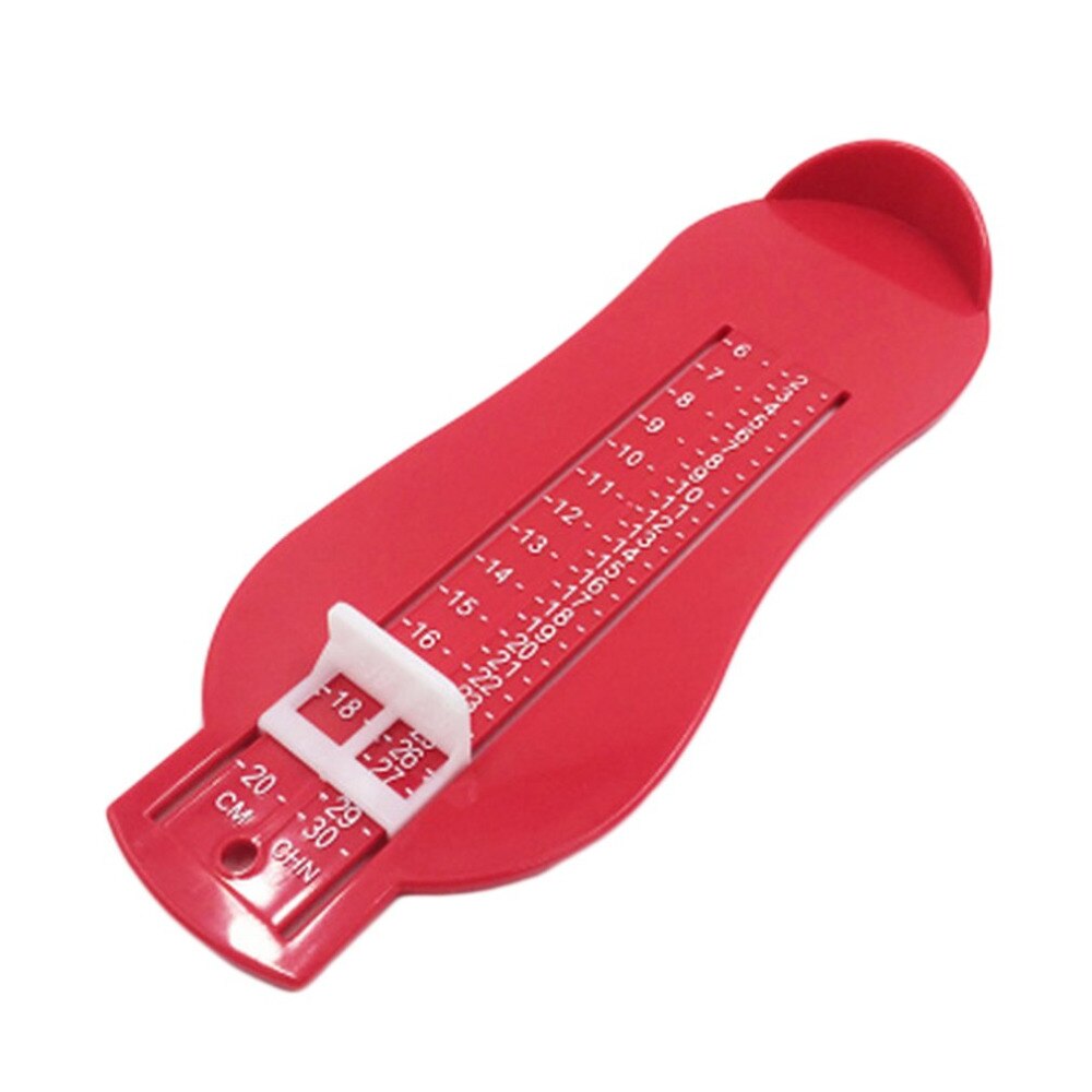 0-30cm baby fodmåler linealværktøj sko størrelse hjælper 18-50 euro størrelse fodmåler baby børn fodmåling tilfældig farve: Rød