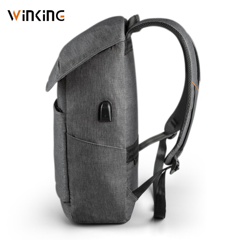 Kingsons  wk 15.6 "laptop rygsæk ekstern usb-opladning computer rygsække anti-tyveri vandtætte tasker til mænd kvinder stil