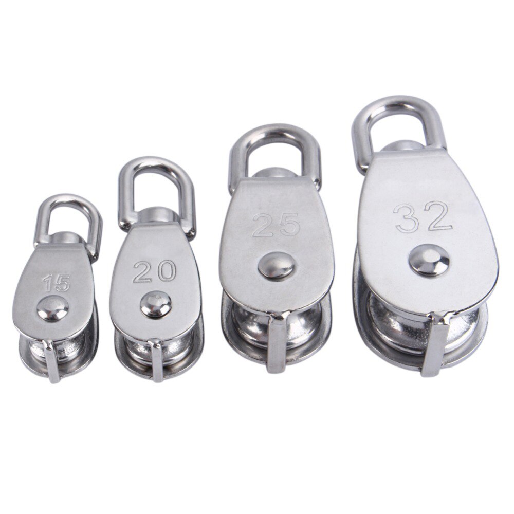 Stainless steel pulley stainless steel wire rope chain pulley M15M20M25M32 single pulley heavy duty pulley pulley set