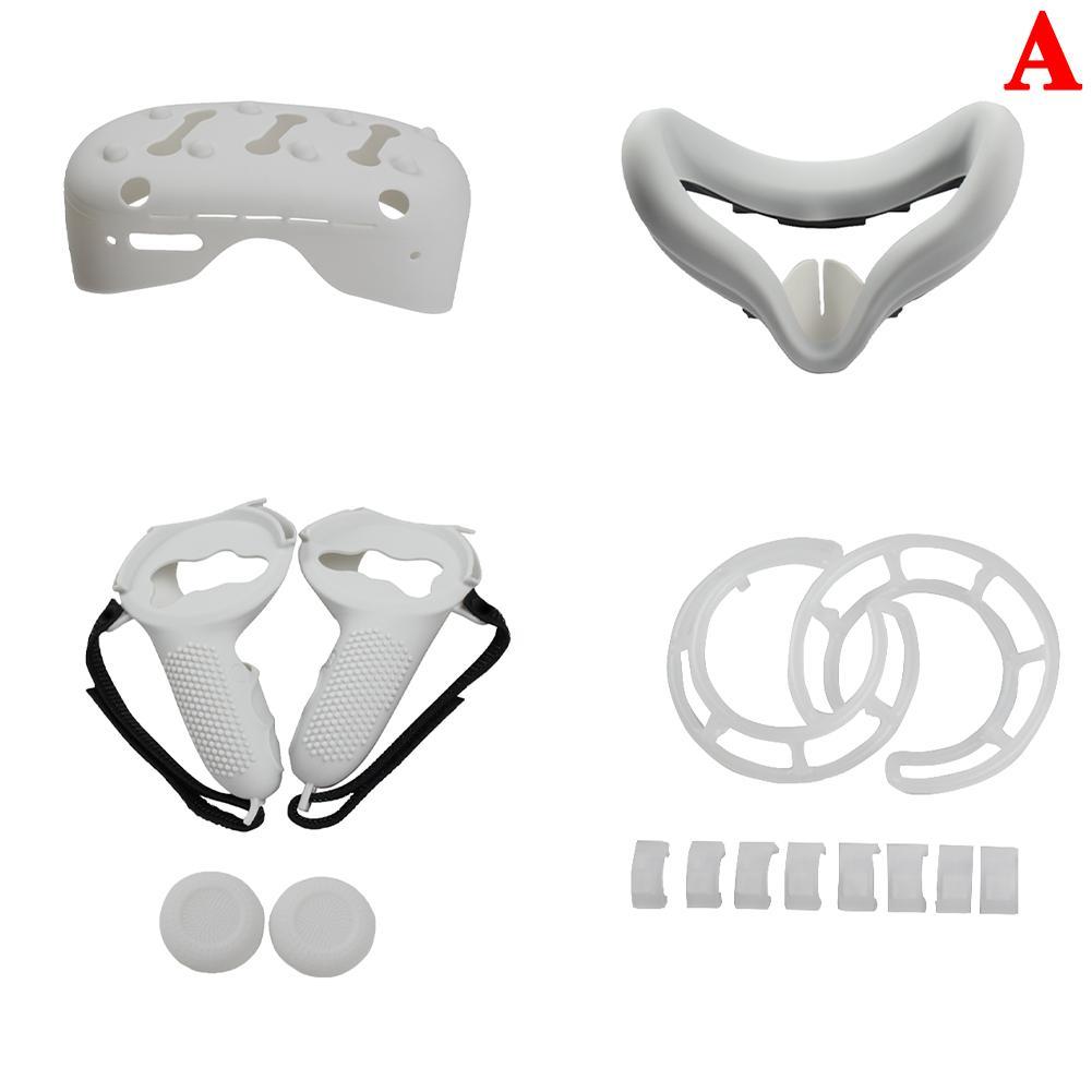 Per Oculus dom2 custodia protettiva con impugnatura In Silicone Set All-In-One Set di maniglie VR accessori per Oculus Quest 2: white
