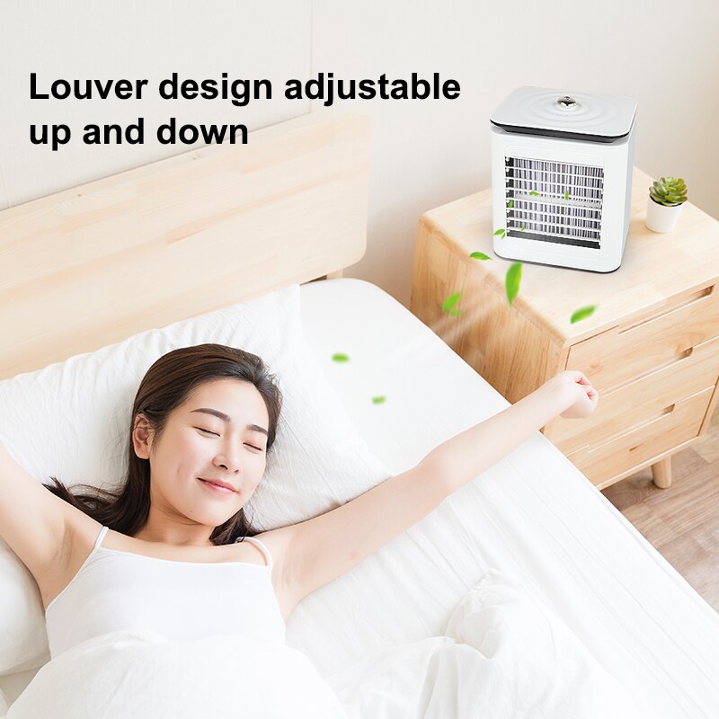 Portable Air Cooler USB Air Conditioner Desktop Fan Ultra-low Mute 4 Speeds Quiet Air Cooler for Home Room Office HVAC Systems