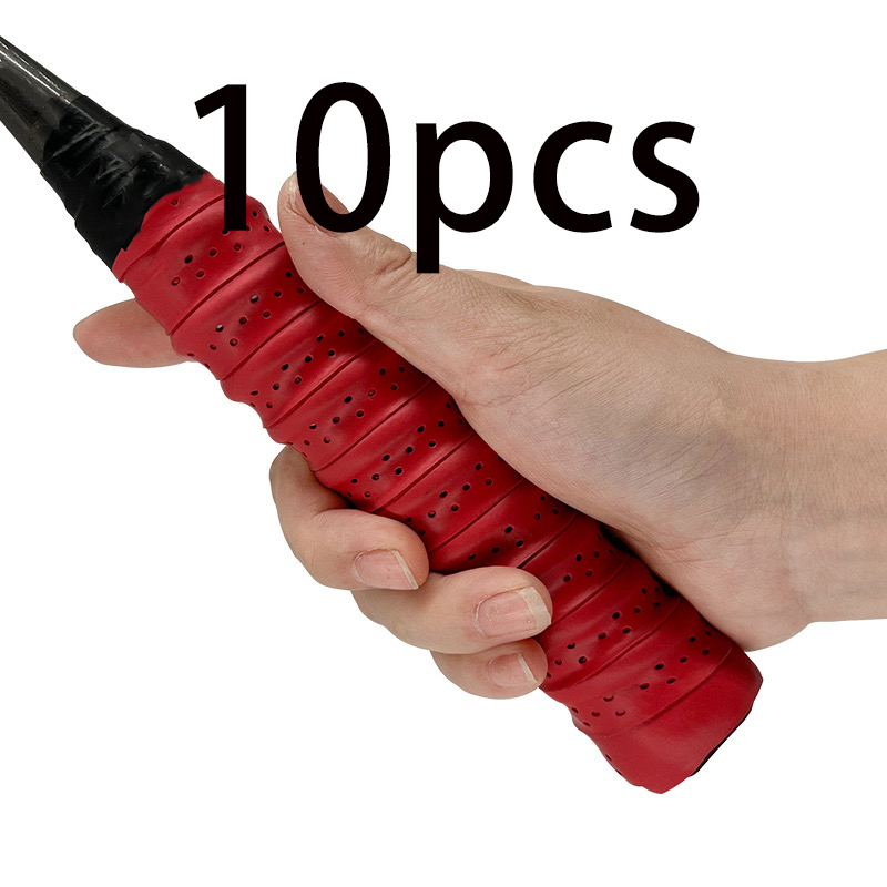 Badminton racket, tennis racket, fishing rod, universal laminated keel hand glue, anti slip racket rubber grip: Red