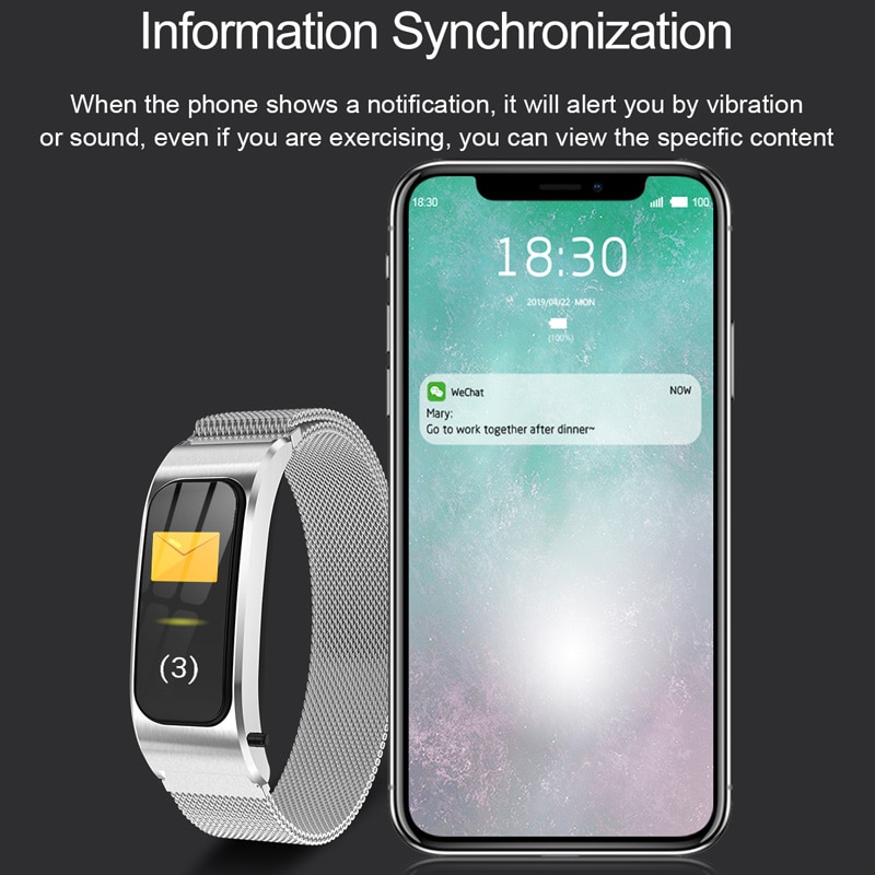 Smart Watch R21 Bluetooth Phone Call Answer Bracelet Heart Rate Blood Pressure Fitness Tracker Color Men Women Sports Alarm Band