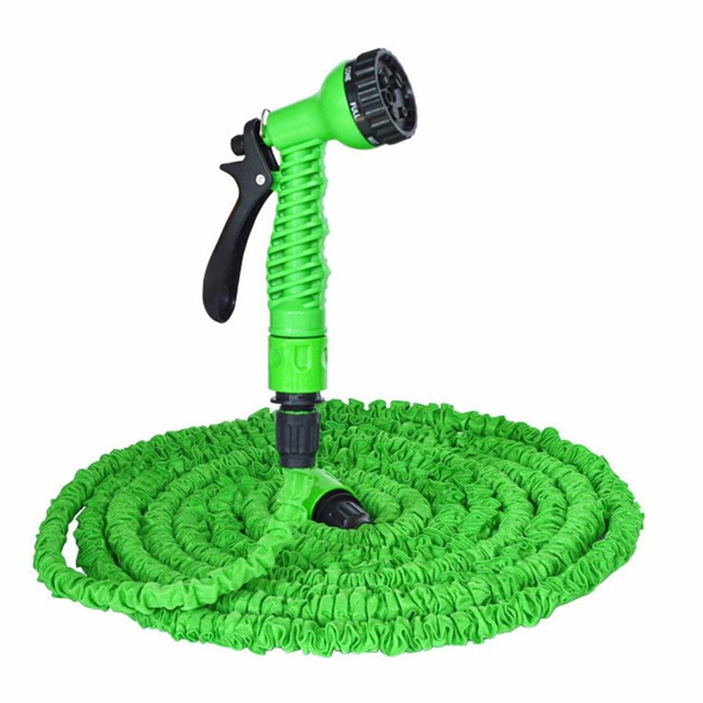 25FT-250FT Garden Hose Expandable Magic Flexible Water Hose Plastic Hoses Pipe With Spray Gun To Watering Car Wash Spray: 25ft / Green