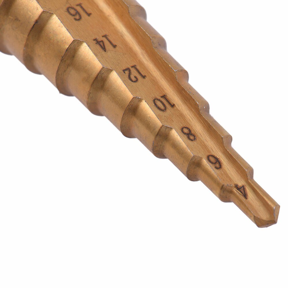 3 Stks/set 3-12Mm 4-12Mm 4-20Mm Stap Cone Boor Titanium Coated rechte Hoge Snelheid Staal Hole Cutter Boor Tool