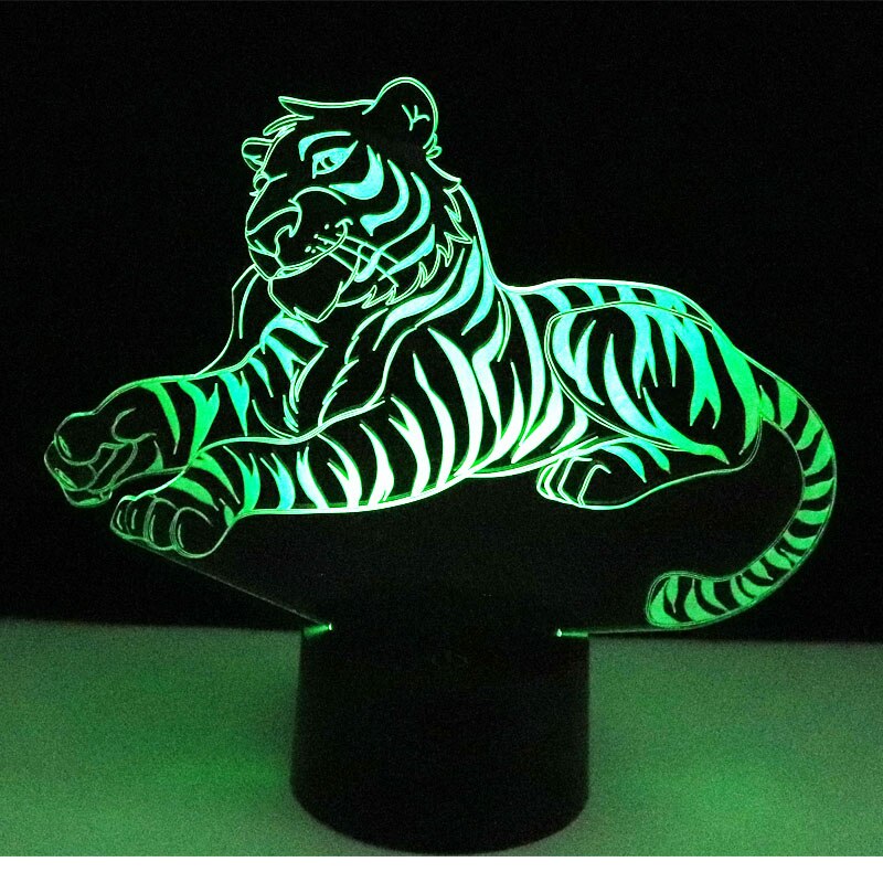 3D LED Nacht Lichter Tiger mit 7 Farben Licht für Heimat Dekoration Lampe Erstaunliche Visualisierung Optische Illusion genial