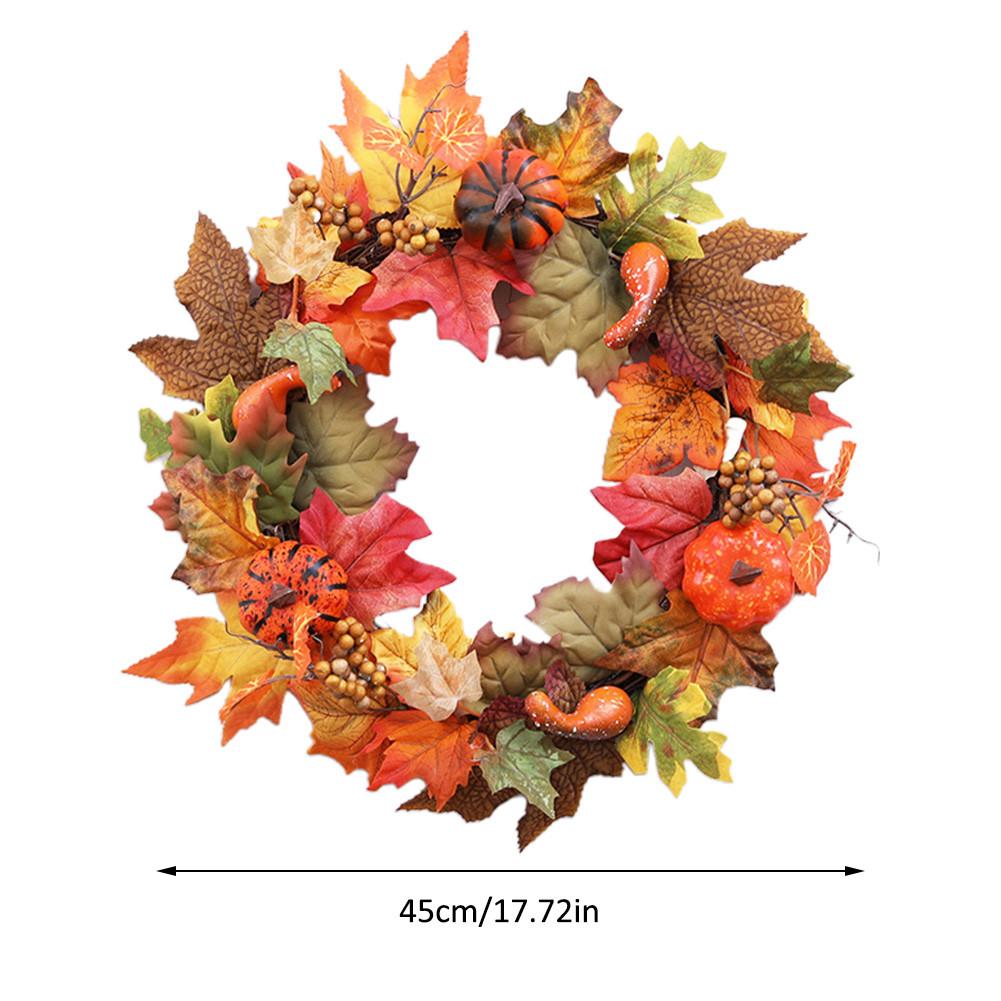 Halloween Pompoen Krans Pvc Krans Halloween Decoraties Voor Huis Zon Bloem Cane Krans Thanksgiving Muur Home Decoratie: C