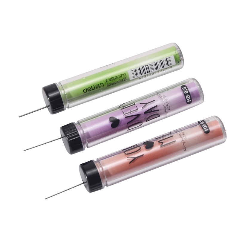 20 pcs/box Mechanical Pencil Lead 0.5mm/0.7mm HB Pencil Rod Automatic Pencil Lead Refill Writing School Stationery Supplies