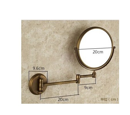 Espejo de maquillaje de pared de latón y Bronce Antiguo, 8 pulgadas, espejo de baño, Espejos de maquillaje decorativos antiguos