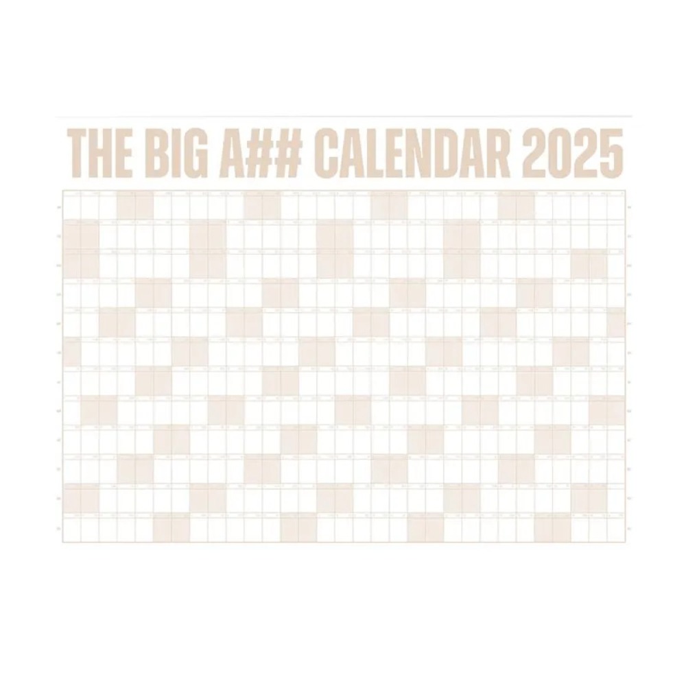 Durable Giant The Big A## Calendar with Pen and Adhesive Sticker Schedule Organizer Planner Sheet Wall Calendar: Pink