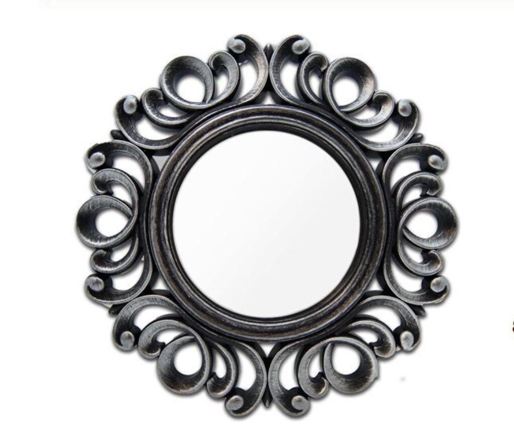 Miroir mural rond de 25cm, pour la maison, la salle de bain, la chambre à coucher, l'entrée, le magasin, l'hôtel, décoration artistique innovante de maquillage: 912-02