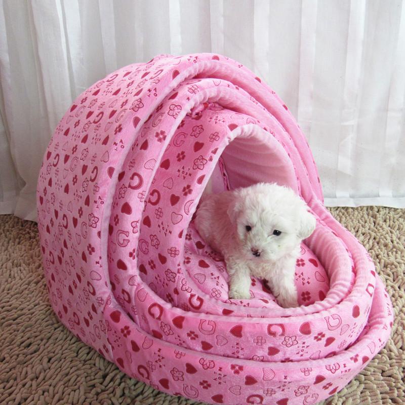 Princess Dog Bed Small Warm Cat House Slippers Pet Detachable Washable Cushion Dog Beds For Large Dogs Puppy Rabbits