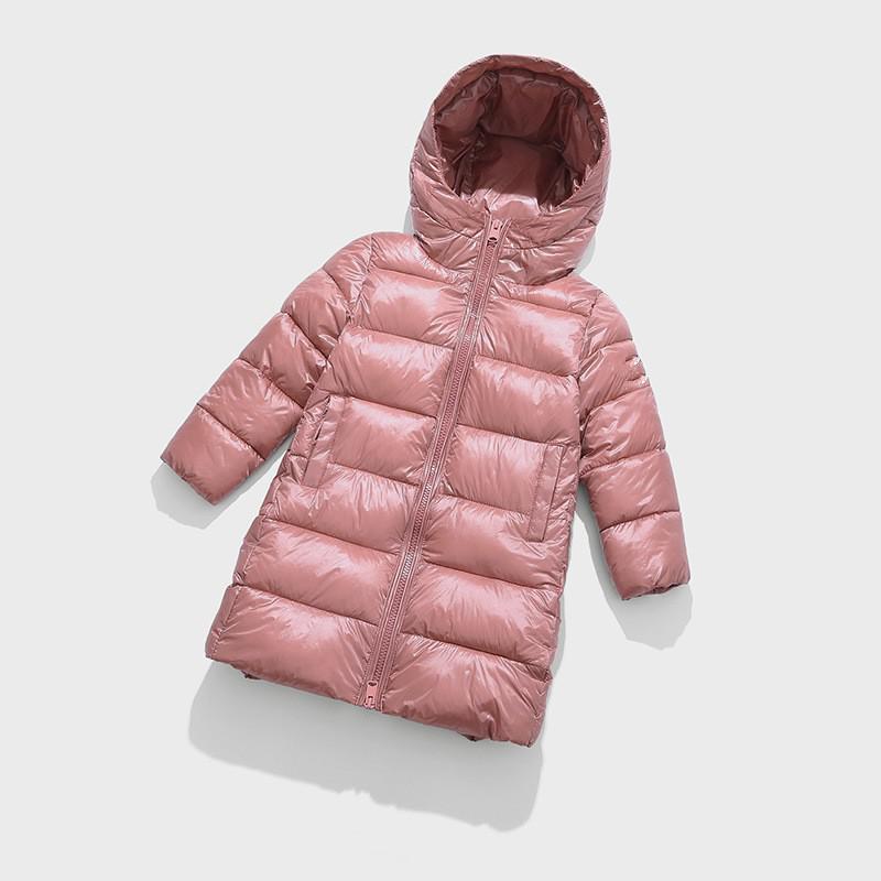 Vinter baby pige flyverdragt overtøj spædbørn hætte soild farve baby dreng jakke frakker bomuld flyverdragt til 3-8 år gammel barn: Lyserød / 3t
