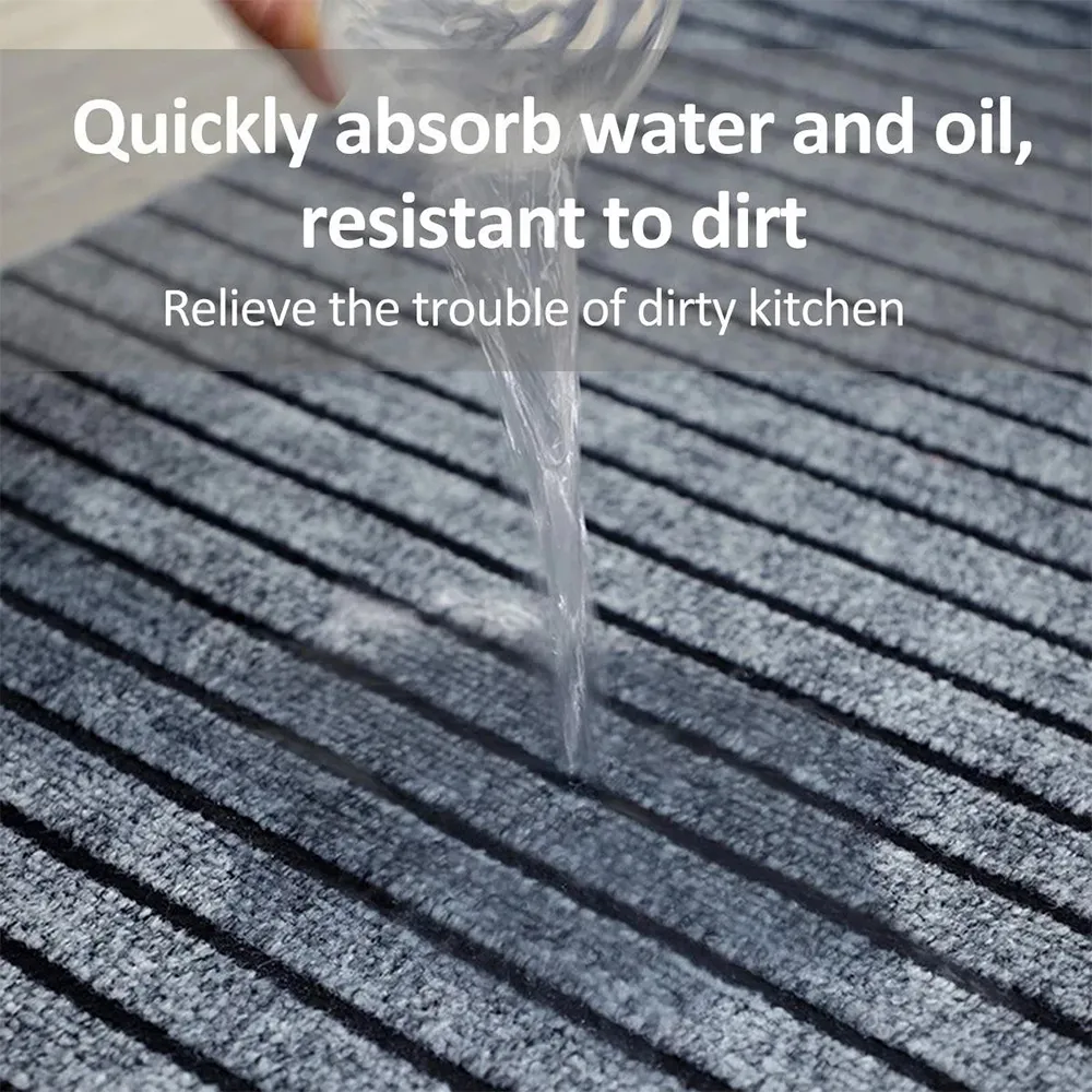 Alfombra de cocina antideslizante absorbente de aceite, alfombra de cocina larga moderna para pasillo, felpudo, alfombra para suelo, alfombra para correr, alfombra de baño, entrada fácil de limpiar