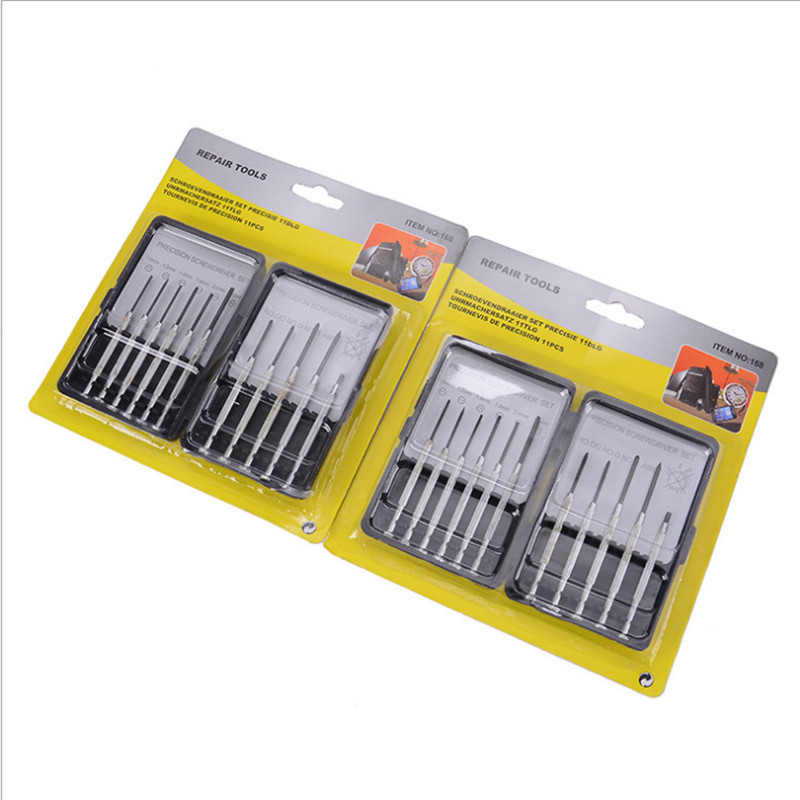 11PCS Precision Screwdriver Set Mini Jewelers Watches Glasses clock jewelry cell phone Repairs DIY tool Kit