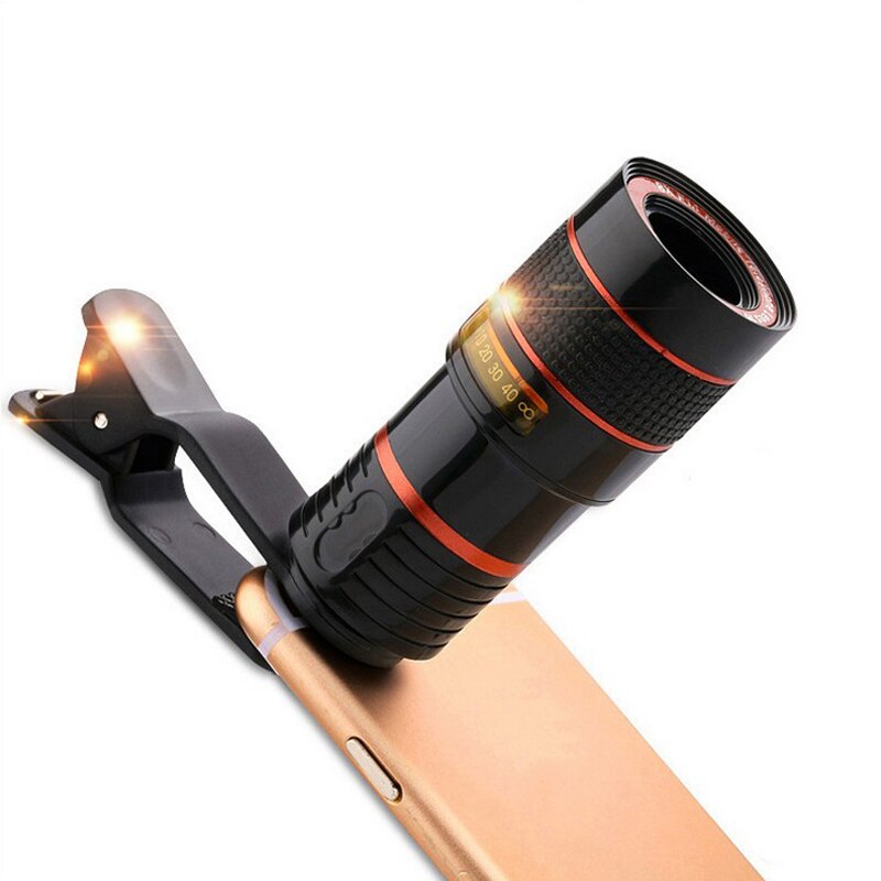 8x 12x téléphone lentille pince optique Zoom télescope lentille tous In1 téléphone caméra lentille Selfie bâton trépied Bluetooth Kit à distance en STOCK!