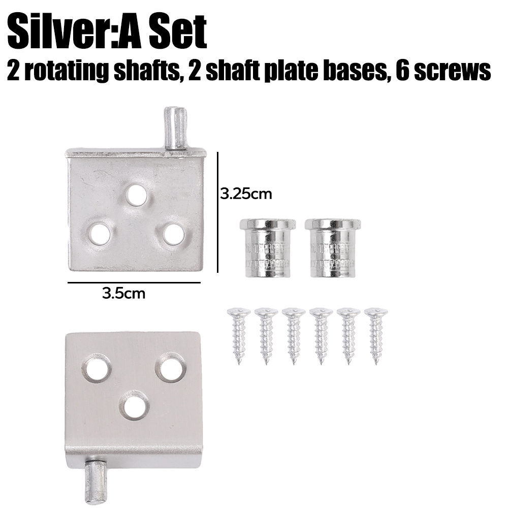 Concealed Cabinet Hinge with Screw Rotation Shaft Stainless Steel 6 Mounting Holes for Furniture Bookcase Cabinet Door Fitting: WHITE