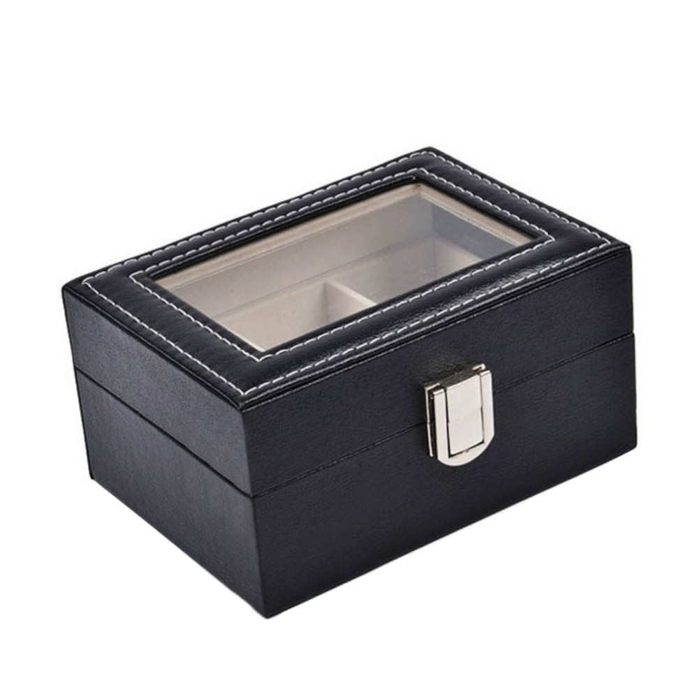 3 Slots Faux Leather Watch Box Dust-proof Wrist Watch Organizer Container Case Watch Display Storage Box Jewelry Organizer