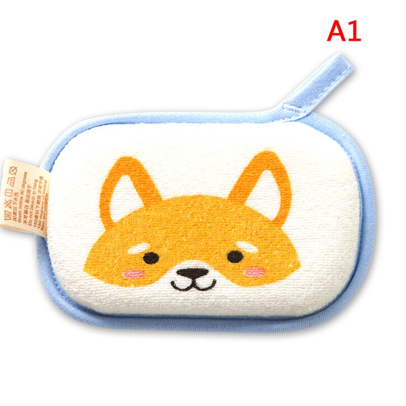 1PC Cartoon Animal Baby Bath Shower Sponge Body Care Cartoon Baby Bath Brush 13.5cm*8.5cm Cute Soft Sponge Baby Shower Sponge: A1