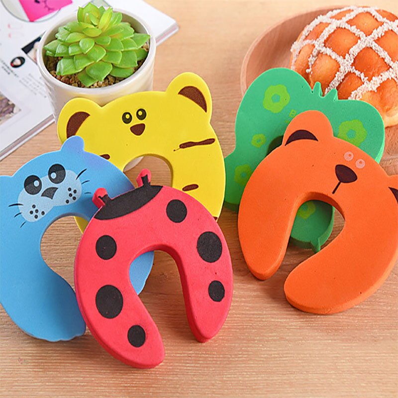 5 Style Baby Cartoon Safety Door Block Child Safety Door Clip Baby Anti - Clip Hand Animal Door Stop