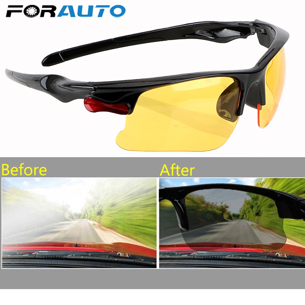 Forauto Night-Vision Bril Beschermende Gears Zonnebril Rijden Bril Anti Glare Nachtzicht Drivers Goggles