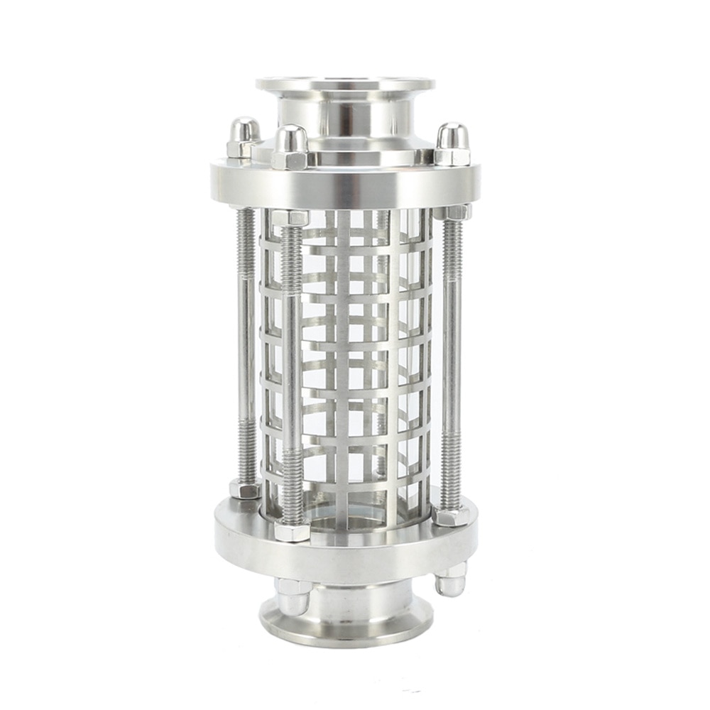 With Grid Cover Fit 25/32/38/51mm Tube OD x 1.5" 2" Tri Clamp Homebrew Sanitary Diopter Flow Sight Glass SUS304