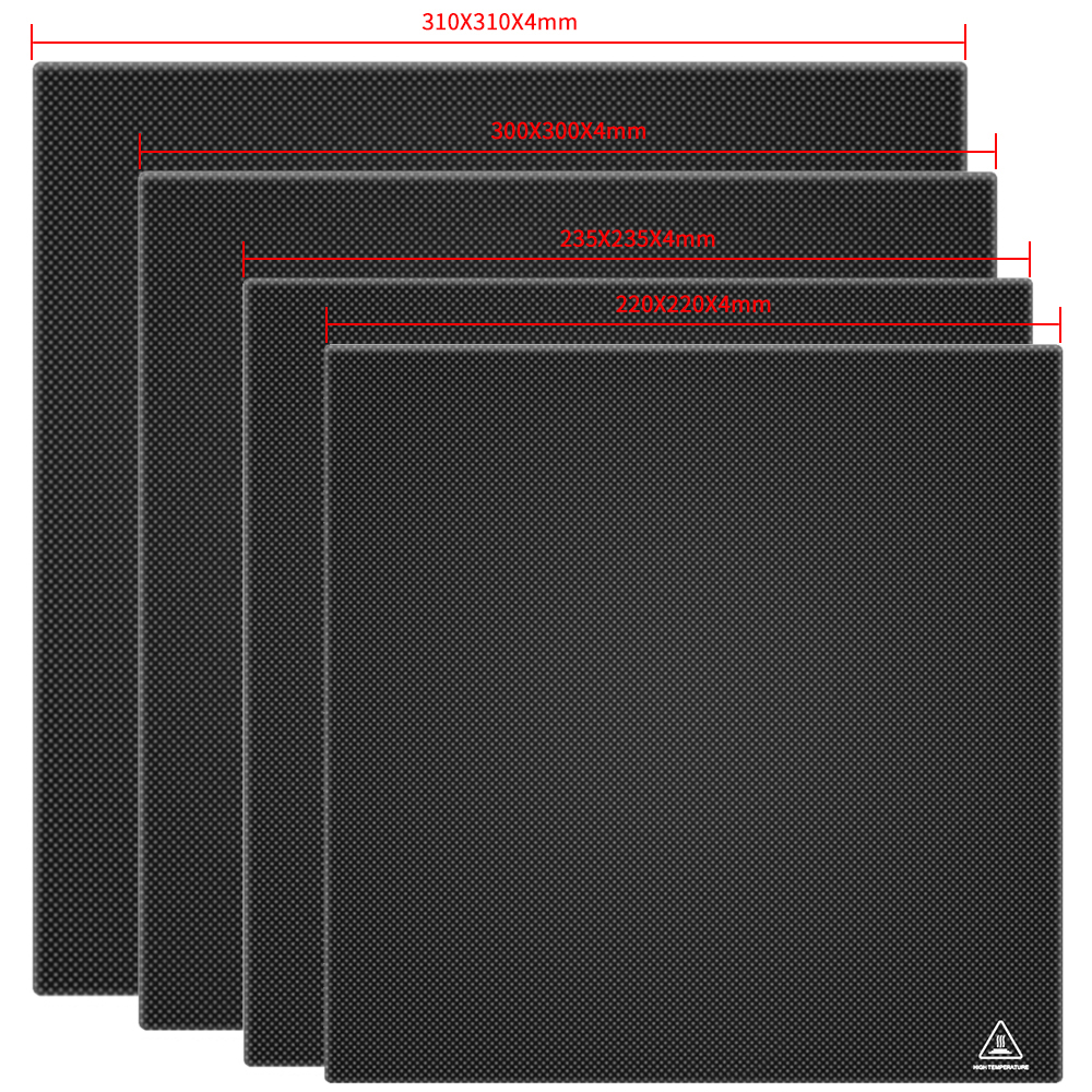 Anet 3D Printer Carbon Silicon Crystal Tempered Glass Build ing Platform For Ender 3 Cr10 Anet A8 3D Printer Heating Bed Table