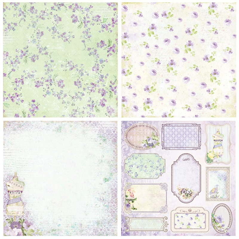 Bonitas flores para manualidades patrón de papel para DIY Scrapbooking 24 hojas/conjunto de papel de fondo almohadilla de cartulina tarjetas de hacer DIY Scrapbook