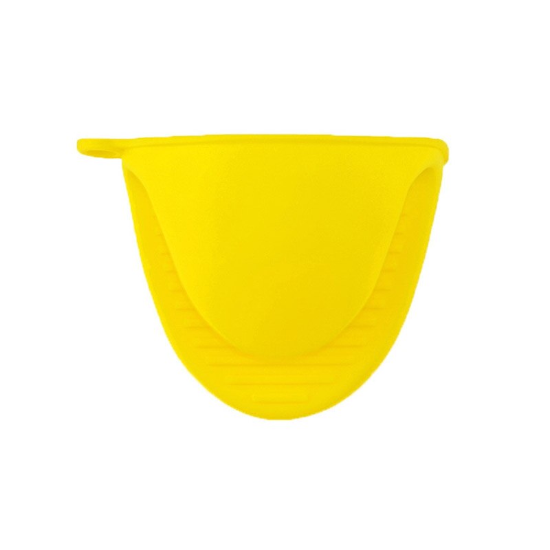 Silicone Kitchen Organizer Insulated Heat Pot Clips Microwave Oven Plate Clip 1 PCS Anti-scald Thicken: Yellow