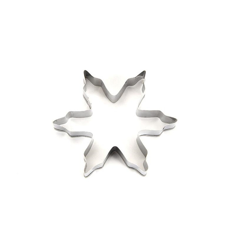 3Pcs Snowflake Cake Decorating Fondant Plunger Cutters Mold Mould Cookies Gereedschappen Keuken Biscuit Rvs Bakvormen