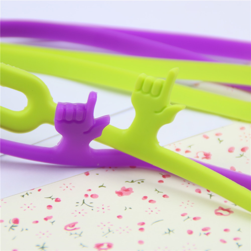 Cute Silicone Finger Pointing Bookmark Book Mark Office Supply Funny