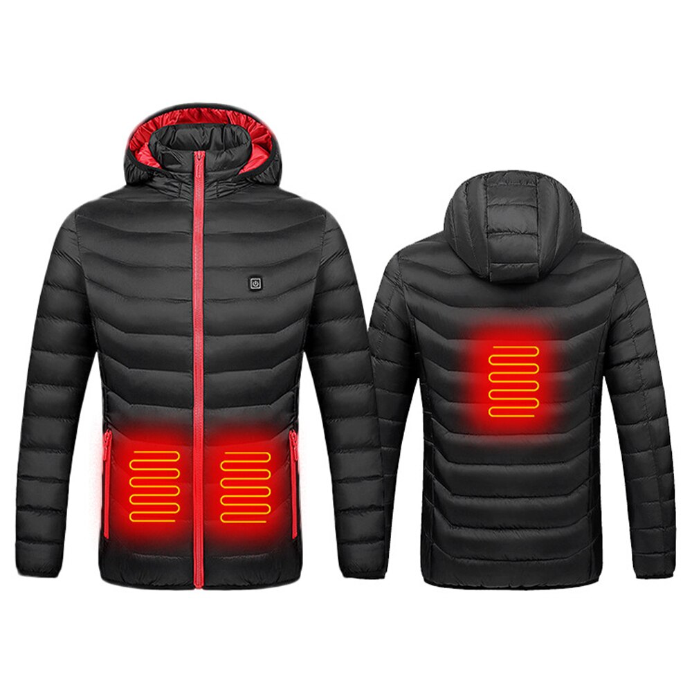 Elektrische Verwarmde Jas Voor Mannen Usb Verwarming Vest Winter Outdoor Vissen Lange Mouw Vest Vrouwen Koude-Proof Warming Coat s-4XL