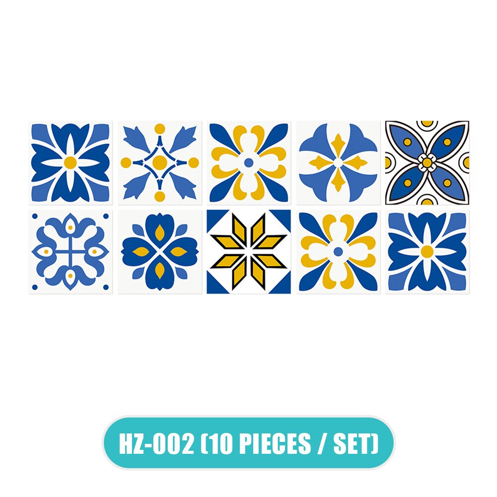 10pcs/set 3D Visual Art Geometric Tile Decals Stickers for Bedroom Living Room Bathroom Wall SCVD889
