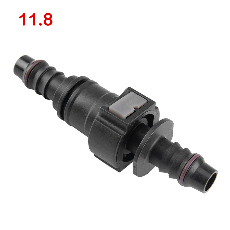 7.89 / 9.89 / 11.8 Car Fuel Hose Coupler Quick Release Connect Connector Nylon Fuel Line Rubber Hose Coupler Car Accessories: Female 11.8straight