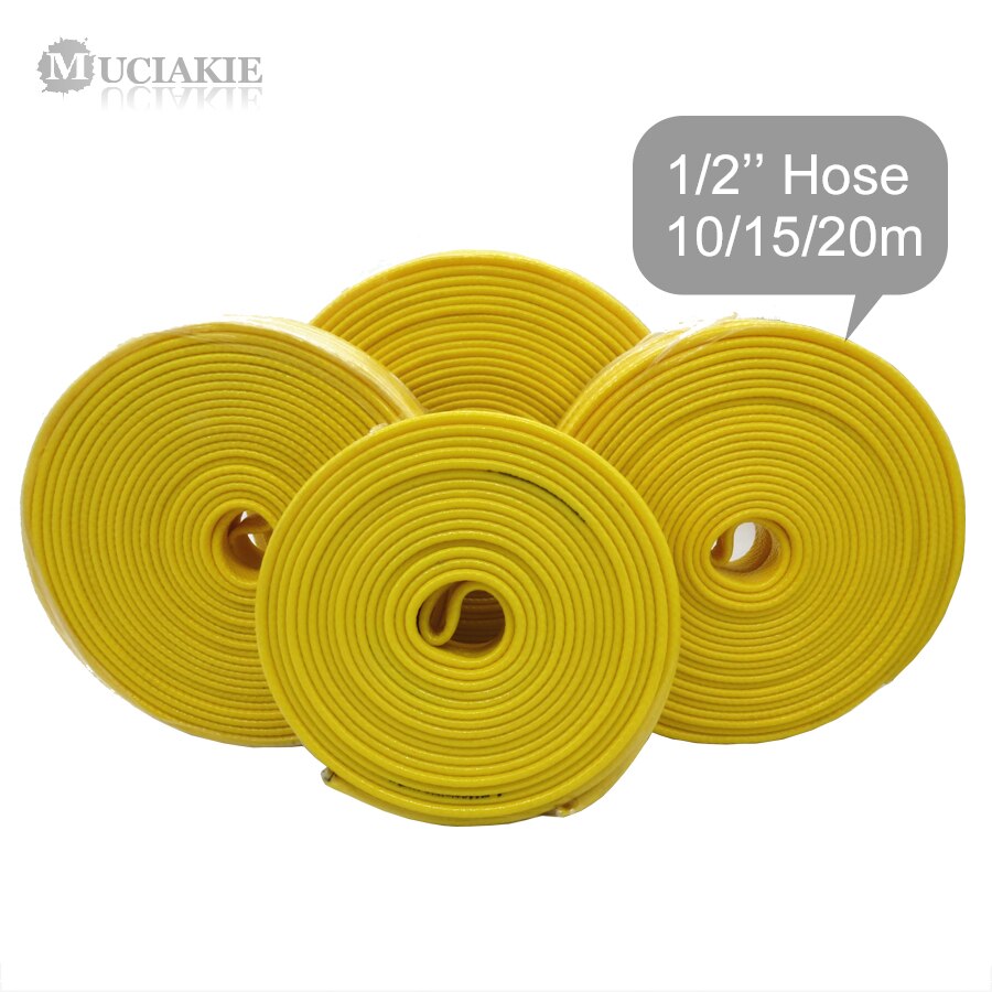 MUCIAKIE 10/15/20m 1/2'' Yellow Garden Hose Cold-resistance Compatible Water Hose Tube Lawn Pipe