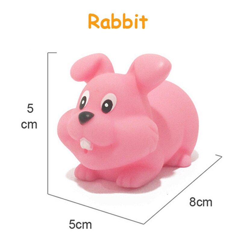 Baby Bath Toy Swimming Pool Baby Toys Kids Water Spray Colorful Car Boat Train Soft Rubber Toys for Boys Girls Safe Material: Rabbit