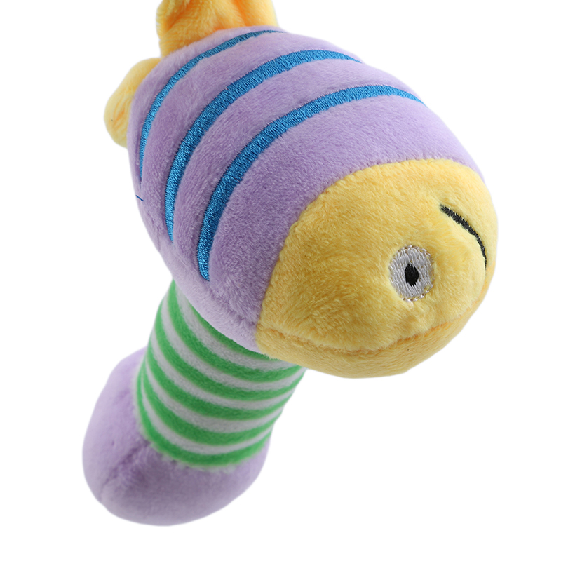 Neugeborenen Rassel Spielzeug 0-1 Jahre Alte Baby Cartoon Tiere Bett Glocke Plüsch Hand Infant Spielzeug: purple fish