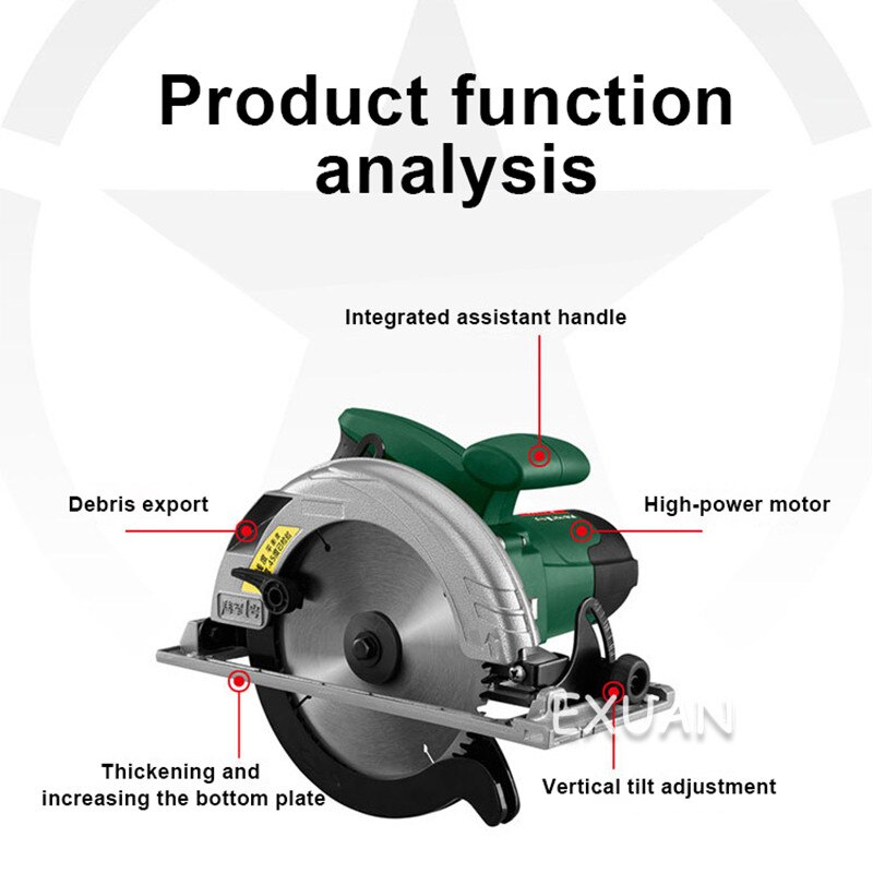 Electric circular saw 7 inch home portable woodworking electric saw table saw flip electric circular saw precision