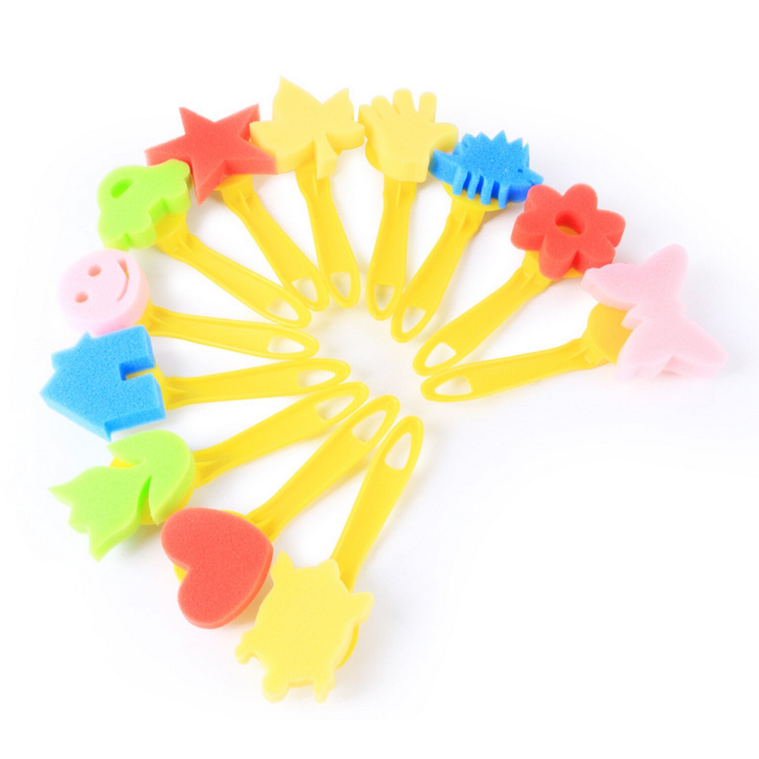12 STUKS Foam Spons Penselen Set DIY Schilderen Gereedschap voor Kids Kinderen Studenten Thuis Kleuterscholen Klaslokaal