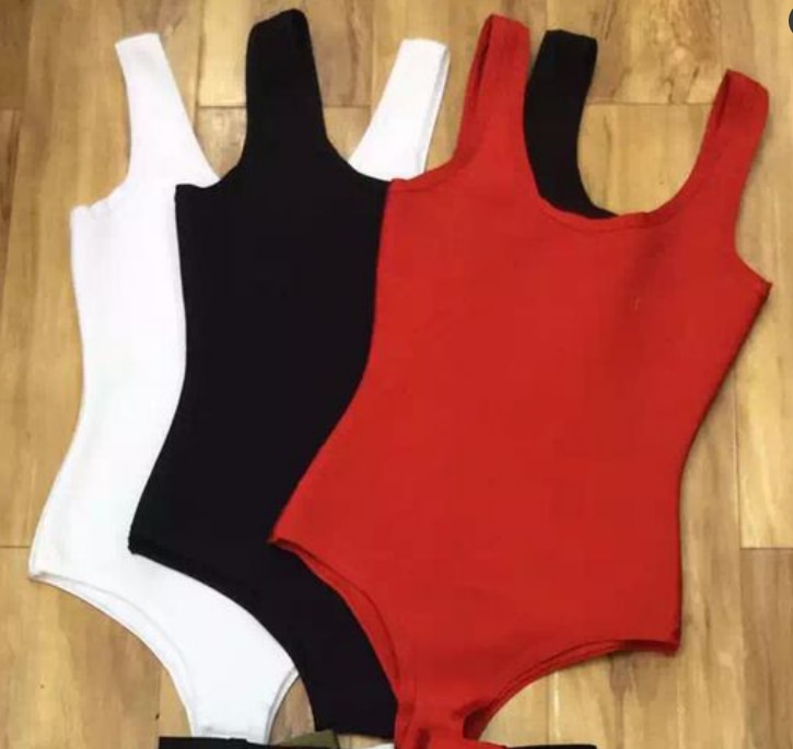 Top Zwart Wit Rood Sexy Schede Rayon Bandage Bodysuit Sexy Party Bodysuit