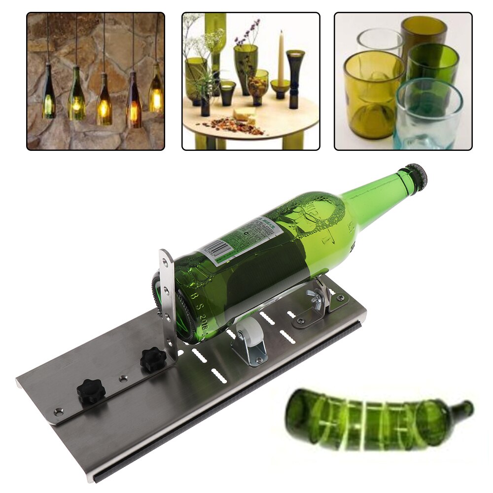 1 Set Rvs Professionele Diy Cuting Machine Kit Wijn Bier Glazen Fles Cutter Tool Woondecoratie Glas Cutter Tool