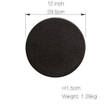 Japanse Balck Keramiek Steak Plaat Thee Lade Pizza Lade Sushi Lade Spaghetti Plaat Voor Sushi Plaats Restaurant Home Hotel: round-12inch