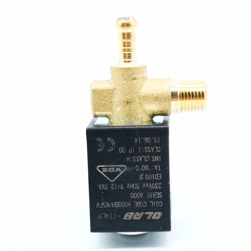 OLAB, válvula de solenoide de 2/2 vías, Serie de latón 6000 AC230V 50Hz, válvula eléctrica de aire/agua normalmente cerrada