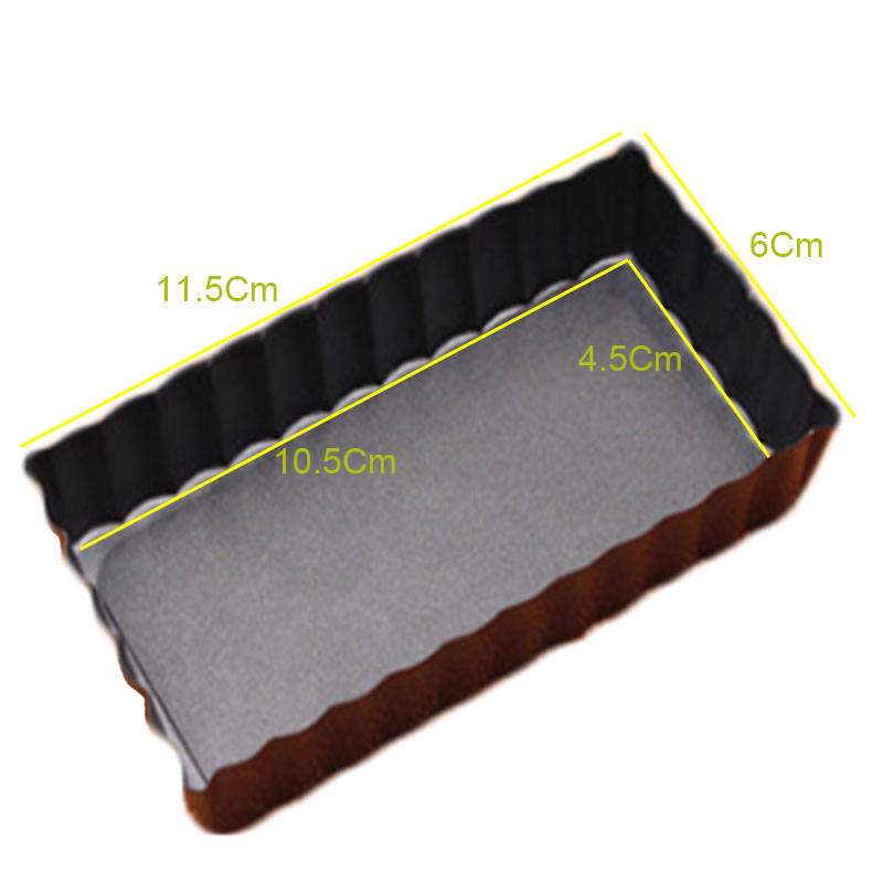 Bandeja para tartas con Fondo extraíble sartén para tartas y quiches 3/4 pulgadas antiadherente redonda/forma de corazón/molde rectangular para Tartas y huevos herramientas para hornear