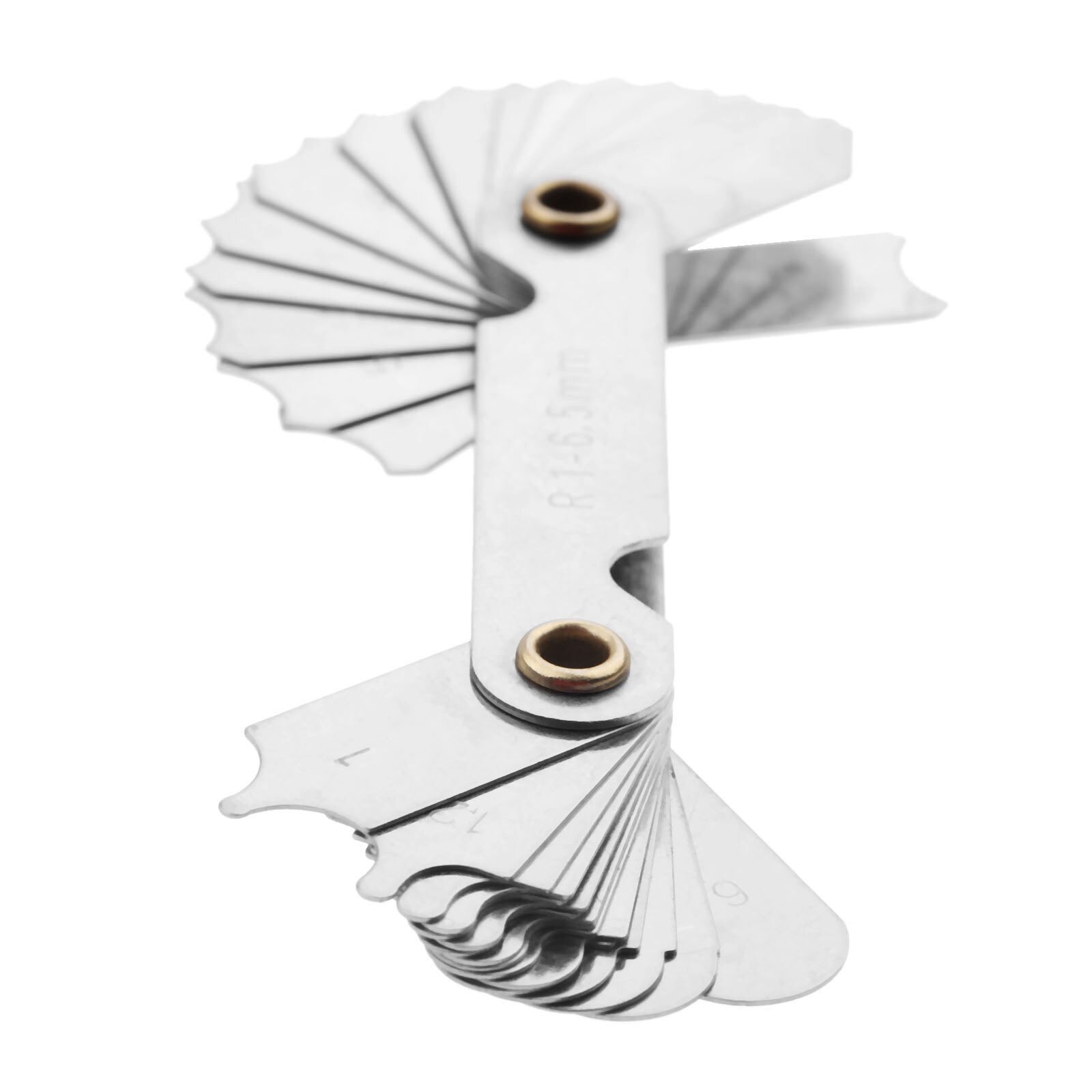 DRELD Stainless Steel R1-6.5mm Radius Fillet Gauge Gage Measuring Tool External Internal Concave Convex Measuring Gauging Tool