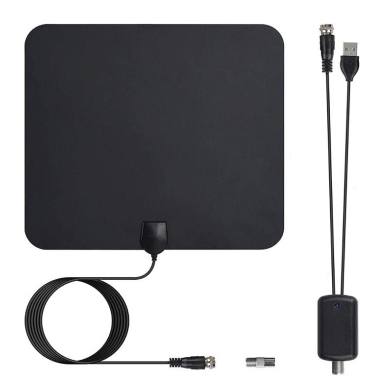 TV Antenna, Amplified Digital HDTV Antenna, Support 4K 1080P HD VHF UHF Local Channels, 80 Miles Range With Amplifier: Default Title