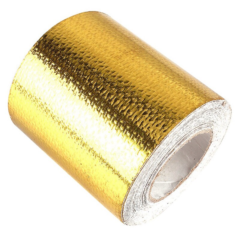 2 inch 33FT Gold Intake Heat Reflective Tape Wrap Self Adhesive High Temperature